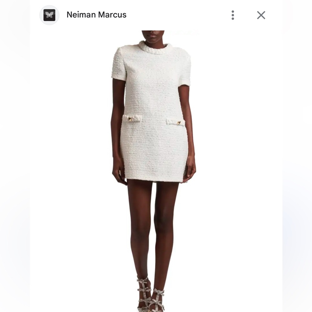 ASOS White Textured Mini Dress - Picture 2 of 5